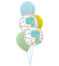 Babysaurus Boy Classic Balloon Bouquet. An arrangement by Balloon Bouquets Plus.