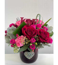 Hearts A Sparkle Bouquet. An arrangement by Mardi Gras Florist.