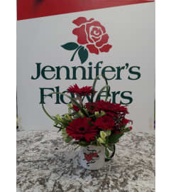 Cup Lover. An arrangement by Jennifer's Flowers and Gifts. Cup Lover. An arrangement by Jennifer's Flowers and Gifts.