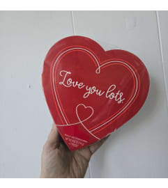 Heart Shaped Box of Chocolates. An arrangement by A Street Florist.