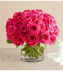 Hot Pink Delicate Roses. An arrangement by Brickell Exclusive Blooms.