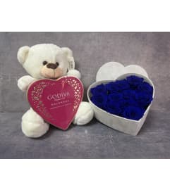 Eternal Blue Embrace. An arrangement by Sweet Blossoms.