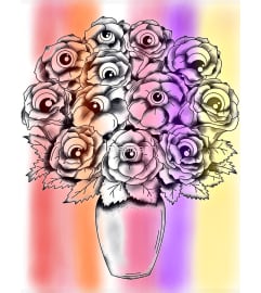 Dozen Roses - Choice of Color - MUST specify 2 color choices. An arrangement by Encore Florals, Wine and Gifts.