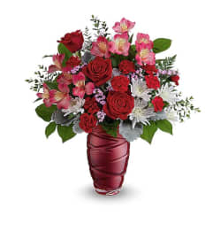 Loving swirl bouquet. An arrangement by Chester Florals and Design.