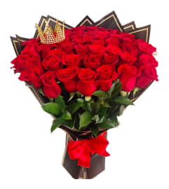 Royal Red Rose Elegance. An arrangement by The Rosses Palace.