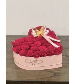 Red Large Heart. An arrangement by Charming Blooms.
