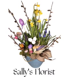 Sally’s Enchanted Easter Garden. An arrangement by Tim's Florist and Garden.