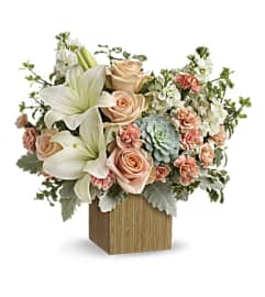 Peach Whisper Garden. An arrangement by Fresh Cut Bouquets.