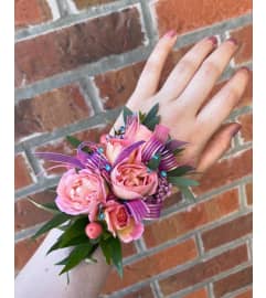 Wrist Corsage. An arrangement by Shell Beach Floral Design.