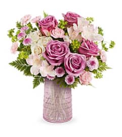 Blush Blossoms Bouquet. An arrangement by Flowers By Fiore.