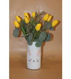 Tall Easter Bunny. An arrangement by Hudson Valley Floral.