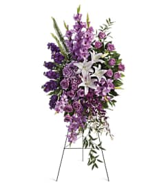 Sacred Garden Spray. An arrangement by Hillcrest Florist.