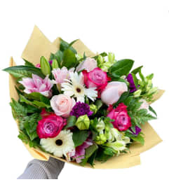 Blush and Bloom Delight. An arrangement by Hillcrest Florist.