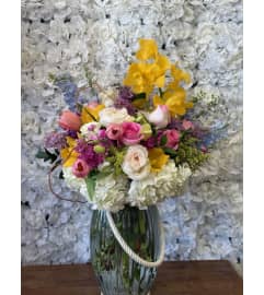 Orchid Sunrise Garden. An arrangement by Blue Iris Florist.