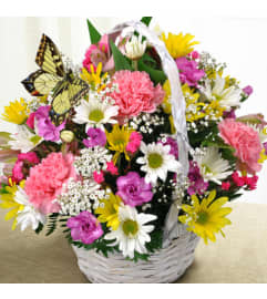 Basket Arrangement. An arrangement by Flowers by Girlfriends.