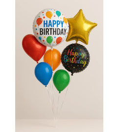 Happy Birthday Balloon Bouquet. An arrangement by Congers Florist.