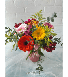Wild Gerbera Meadow. An arrangement by Brooklin Floral and Garden Shoppe Inc..
