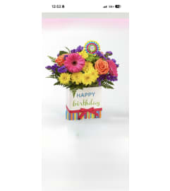 Birthday Brights by Kelly Ann. An arrangement by Kelly Ann's Floral.