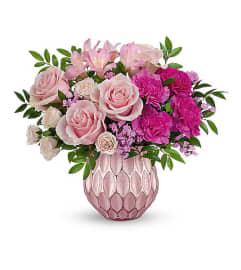 Pink Sparkles Bouquet. An arrangement by Tallevast Florist.