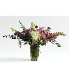 Blushing Elegance. An arrangement by Goodman's Florist.