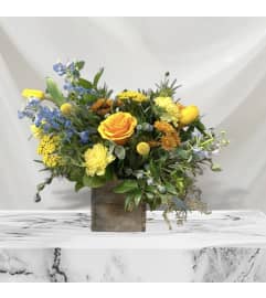 Rustic Golden Horizon Bouquet. An arrangement by Rustic Floral and Gifts.