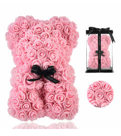 Pink Rose Teddy Bear. An arrangement by Select Flowers.