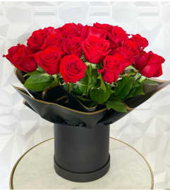 Lady in Red. An arrangement by Aroma Garden.