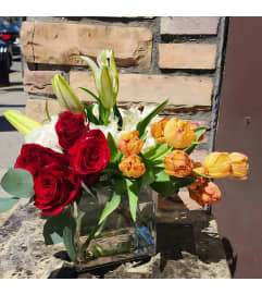 Bloom Joy Cube Arrangement. An arrangement by Flowers by Girlfriends.