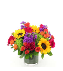 Touch of color. An arrangement by Gallery Flower Shop N Services.