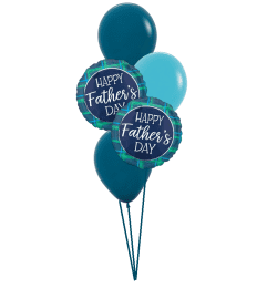 Father's Day Checks Classic Balloon Bouquet. An arrangement by Balloon Bouquets Plus.