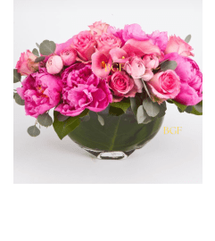 Mix Combination Roses. An arrangement by Brickell Exclusive Blooms.