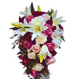 Timeless Romance Cascade. An arrangement by Floral Lady Design Studio LLC.