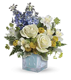 Welcome Little One Bouquet. An arrangement by Elegant Florist.