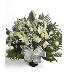 Whispering White Blooms. An arrangement by Cinderella's Flowers.