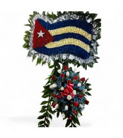 Cuban Flag. An arrangement by Cinderella's Flowers.