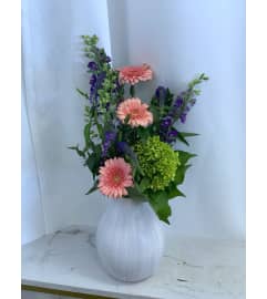 Textured Garden Arrangement. An arrangement by Anderson Flowers.