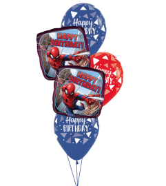 Spiderman Birthday Classic Balloon Bouquet. An arrangement by Balloon Bouquets Plus. Spiderman Birthday Classic Balloon Bouquet. An arrangement by Balloon Bouquets Plus.