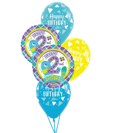 2nd Birthday Boy Classic Balloon Bouquet. An arrangement by Balloon Bouquets Plus. 2nd Birthday Boy Classic Balloon Bouquet. An arrangement by Balloon Bouquets Plus.