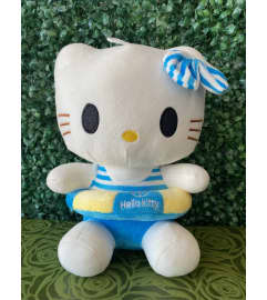 Cat Plush Blue Striped Swimsuit and Float Ring - Summer. An arrangement by Flower World and Gifts.