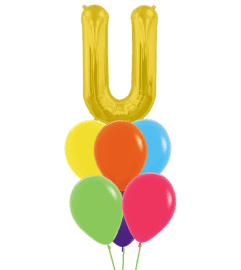 Monogram Gold U Birthday Awesome Balloon Bouquet. An arrangement by Balloon Bouquets Plus. Monogram Gold U Birthday Awesome Balloon Bouquet. An arrangement by Balloon Bouquets Plus.