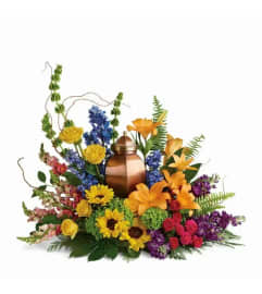 Remembering Urn/Cremation Memorial Spray. An arrangement by Timp Valley Floral.