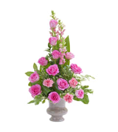 Peaceful Pink Small Urn. An arrangement by Deer Valley Florist and Flower Delivery.