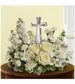 Teleflora's Crystal Cross Bouquet. An arrangement by Cincyfloralnista.