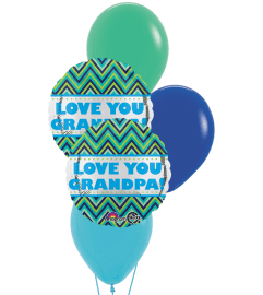 Love You Grandpa Classic Balloon Bouquet. An arrangement by Balloon Bouquets Plus. Love You Grandpa Classic Balloon Bouquet. An arrangement by Balloon Bouquets Plus.