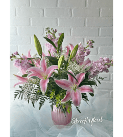 Luscious Lilies. An arrangement by Brooklin Floral and Garden Shoppe Inc..