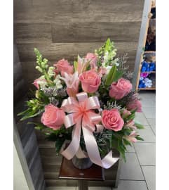 Blushing Grace. An arrangement by Sonia's Florist.