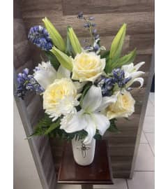 Tranquil Reflections. An arrangement by Sonia's Florist.