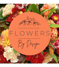 'By Design' Florist Choice for Fall. An arrangement by Flowers By Design.
