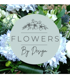 By Design Florist Choice for Winter. An arrangement by Flowers By Design.