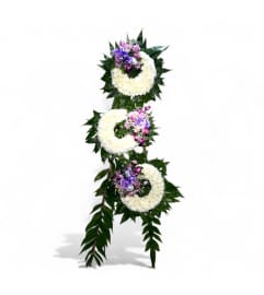 Eternal Trio Standing Wreaths. An arrangement by Cinderella's Flowers.